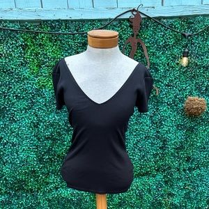 Express, black short sleeve shirt